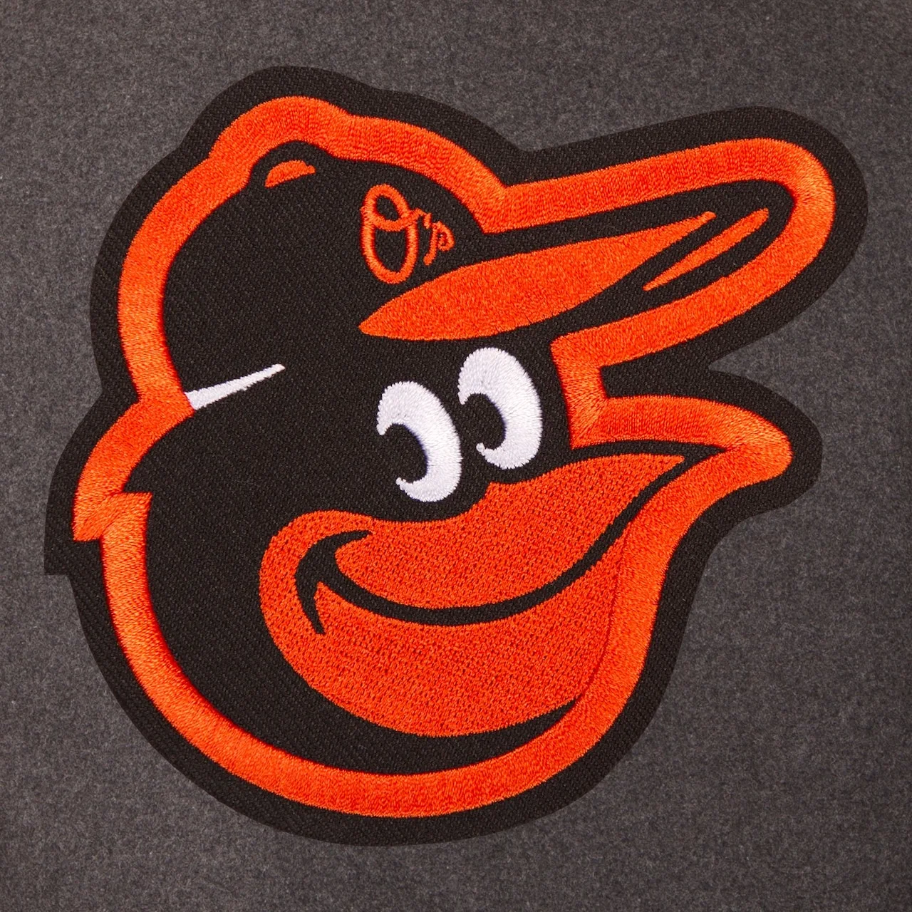 Men's Baltimore Orioles JH Design Charcoal/Black Wool & Leather Reversible Jacket - Image 4