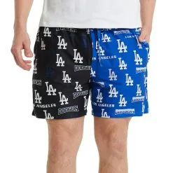 Men's Los Angeles Dodgers Concepts Sport Royal/Black Breakthrough AOP Knit Split Shorts