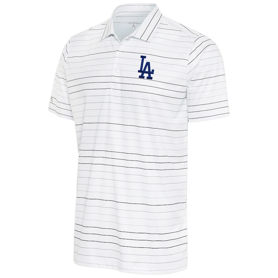 Men's Los Angeles Dodgers Antigua White/Black Ryder Polo