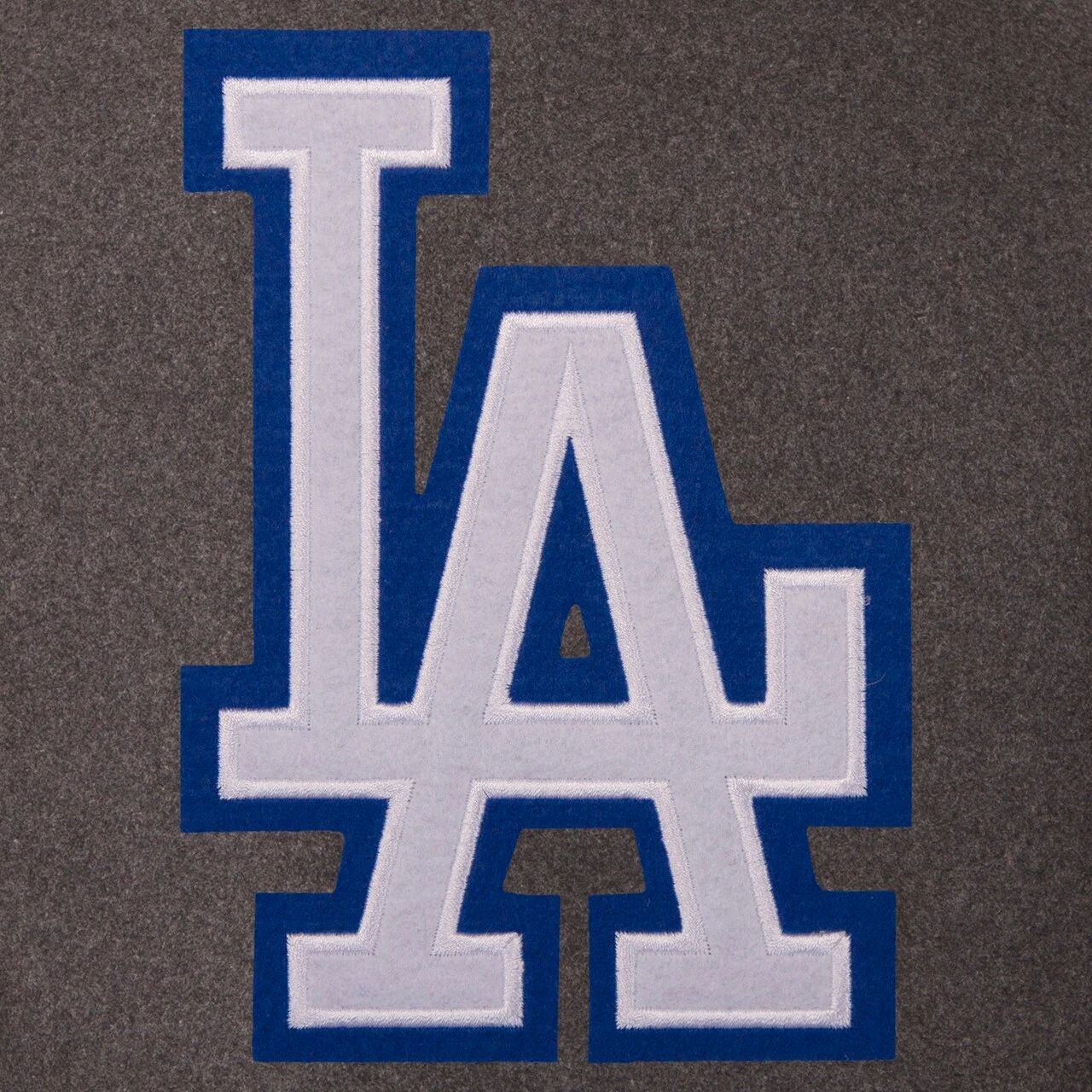 Men's Los Angeles Dodgers JH Design Charcoal/Black Wool & Leather Reversible Jacket - Image 4