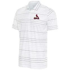 Men's St. Louis Cardinals Antigua White/Black Ryder Polo