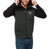 Men's Kansas City Royals Antigua Black/Charcoal Protect Full-Zip Hoodie