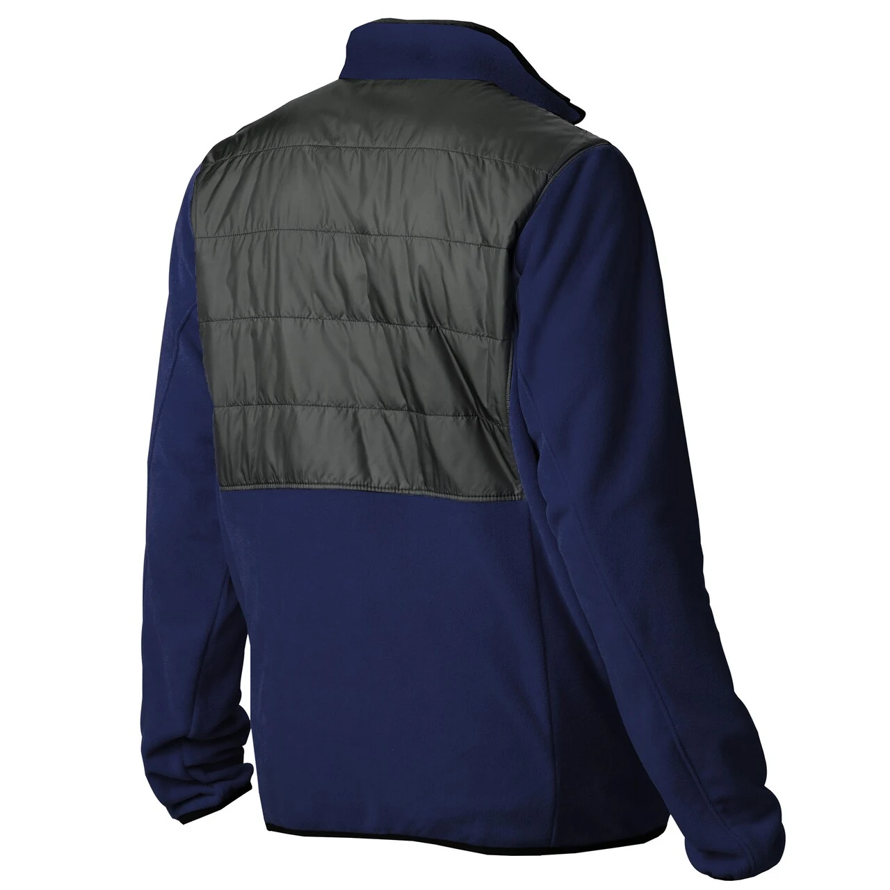 Men's Seattle Mariners Columbia Navy/Charcoal Basin Butte Fleece Full-Zip Jacket - Image 3