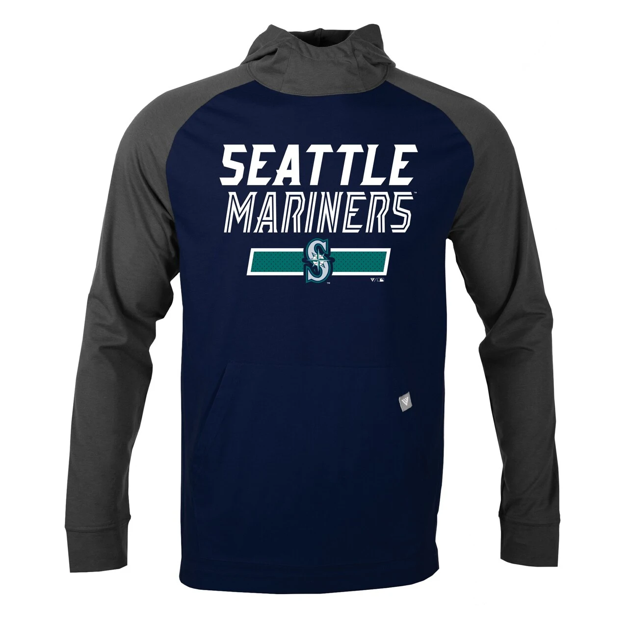 Men's Seattle Mariners Levelwear Navy/Charcoal Uproar Undisputed Pullover Hoodie - Image 2