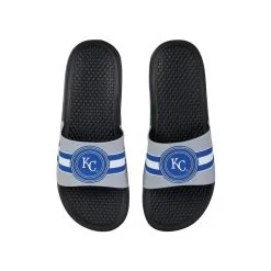 Kansas City Royals FOCO Stripe Raised Slide Sandals
