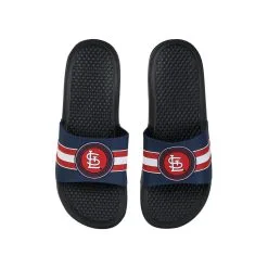 St. Louis Cardinals FOCO Stripe Raised Slide Sandals