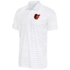 Men's Baltimore Orioles Antigua White/Gray Ryder Polo