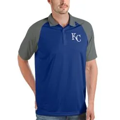 Men's Kansas City Royals Antigua Royal/Gray Nova Polo