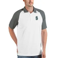 Men's Seattle Mariners Antigua White/Gray Nova Polo
