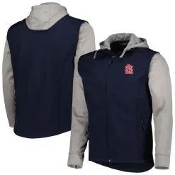 Men's St. Louis Cardinals Dunbrooke Navy/Heather Gray Alpha Full-Zip Jacket