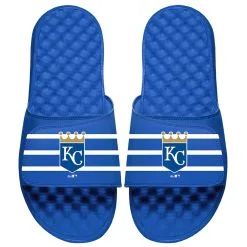 Kansas City Royals ISlide MLB Stripe Slide Sandals - Royal