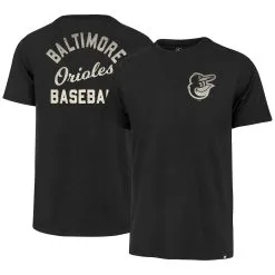 Men's Baltimore Orioles '47 Black Turn Back Franklin T-Shirt