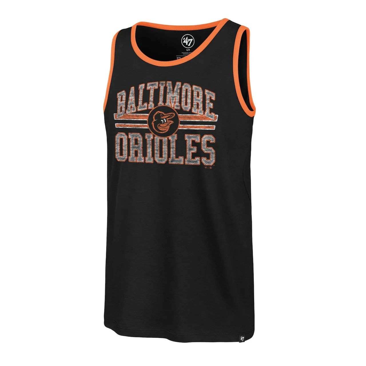 Men's Baltimore Orioles '47 Black Winger Franklin Tank Top - Image 2
