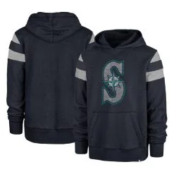 Men's Seattle Mariners '47 Navy Premier Nico Pullover Hoodie