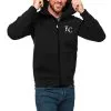Men's Kansas City Royals Antigua Black Protect Full-Zip Hoodie