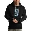Men's Seattle Mariners Antigua Black Victory Pullover Team Logo Hoodie