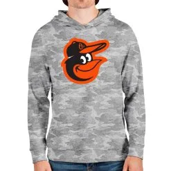 Men's Baltimore Orioles Antigua Camo Team Logo Absolute Pullover Hoodie