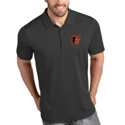 Men's Baltimore Orioles Antigua Gray Tribute Polo