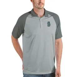 Men's Seattle Mariners Antigua Gray Nova Polo