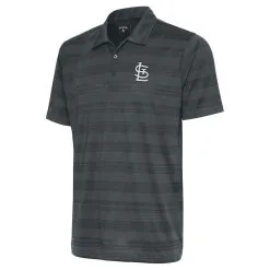 Men's St. Louis Cardinals Antigua Gray Metallic Compass Polo