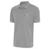 Men's Los Angeles Dodgers Antigua Heather Gray Metallic Affluent Polo