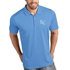 Men's Kansas City Royals Antigua Light Blue Tribute Polo