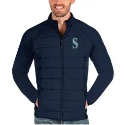 Men's Seattle Mariners Antigua Navy Altitude Full-Zip Jacket