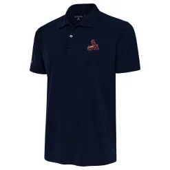 Men's St. Louis Cardinals Antigua Navy Apex Polo