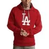 Men's Los Angeles Dodgers Antigua Red Victory Pullover Team Logo Hoodie