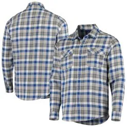 Men's Kansas City Royals Antigua Royal Instinct Flannel Button-Up Shirt