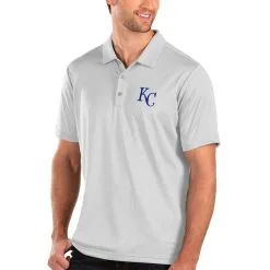 Men's Kansas City Royals Antigua White Balance Polo