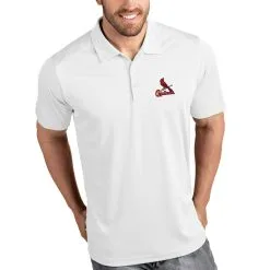 Men's St. Louis Cardinals Antigua White Tribute Polo