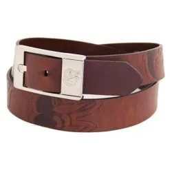 Eagles Wings Men's Baltimore Orioles Brown Brandish Leather Belt