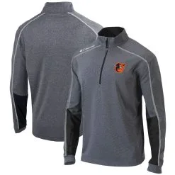 Men's Baltimore Orioles Columbia Black Omni-Wick Shotgun 2.0 Quarter-Zip Pullover Top