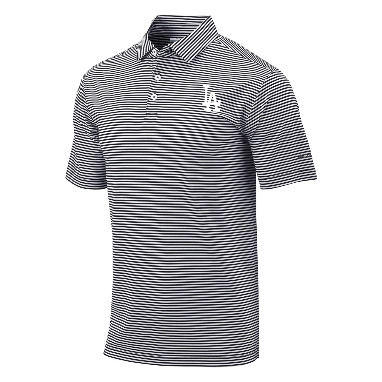Men's Los Angeles Dodgers Columbia Black Golf Club Invite Omni-Wick Polo - Image 2