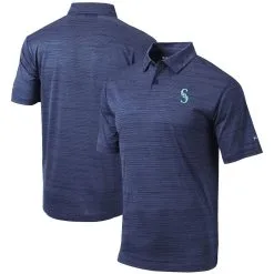 Men's Seattle Mariners Columbia Navy Set Omni-Wick Polo