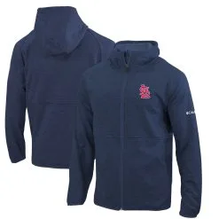 Men's St. Louis Cardinals Columbia Navy Omni-Wick It's Time Full-Zip Jacket