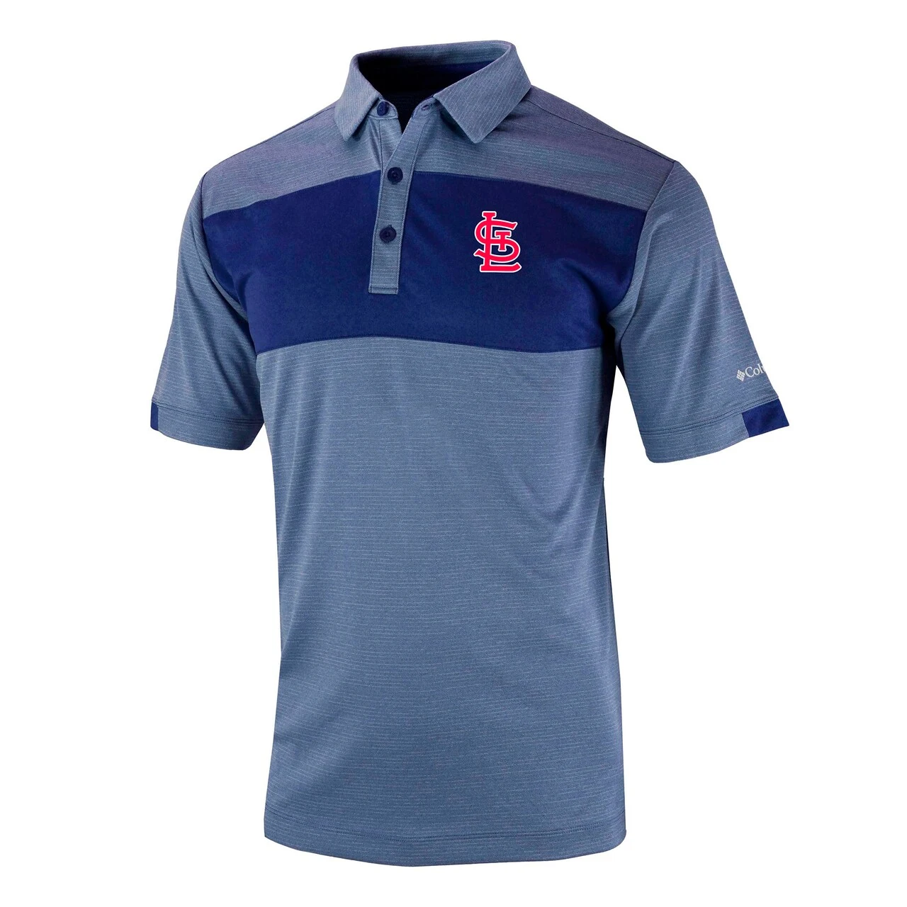 Men's St. Louis Cardinals Columbia Navy Omni-Wick Total Control Polo - Image 2