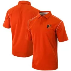 Men's Baltimore Orioles Columbia Orange Omni-Wick Shotgun Polo