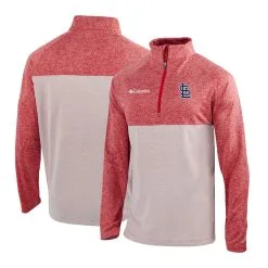 Men's St. Louis Cardinals Columbia Red Omni-Wick Rockin' It Quarter-Zip Pullover Jacket