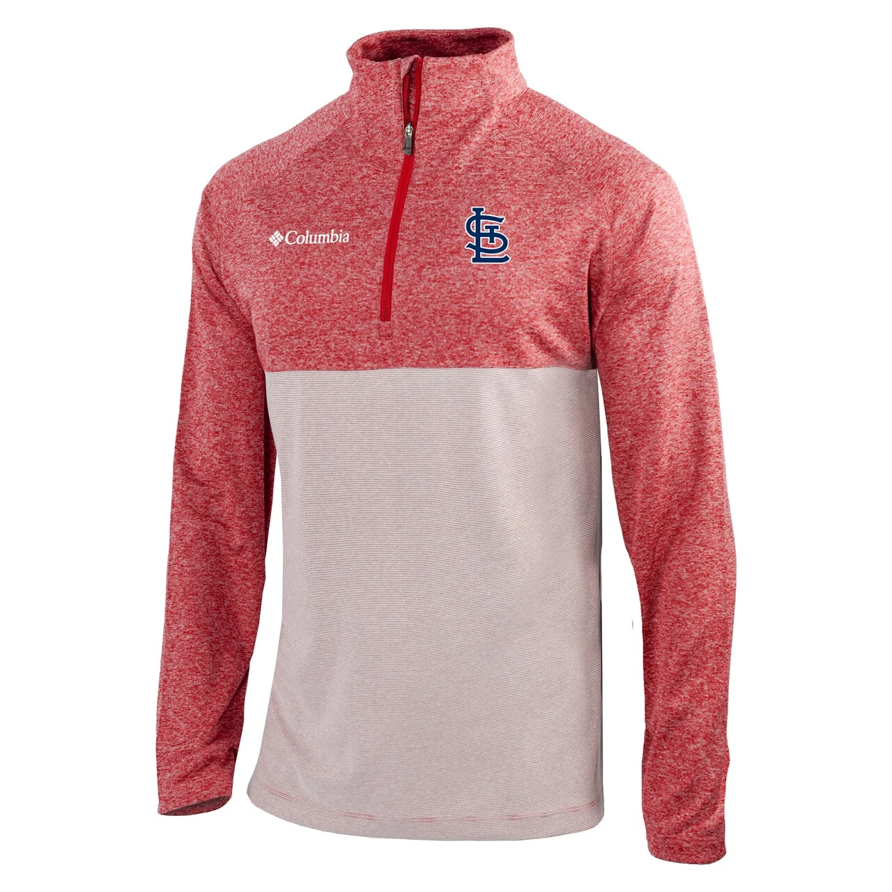 Men's St. Louis Cardinals Columbia Red Omni-Wick Rockin' It Quarter-Zip Pullover Jacket - Image 2