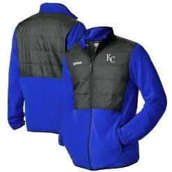 Men's Kansas City Royals Columbia Royal Basin Butte Fleece Full-Zip Jacket