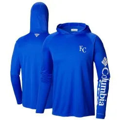 Men's Kansas City Royals Columbia Royal Terminal Tackle Long Sleeve Hoodie T-Shirt