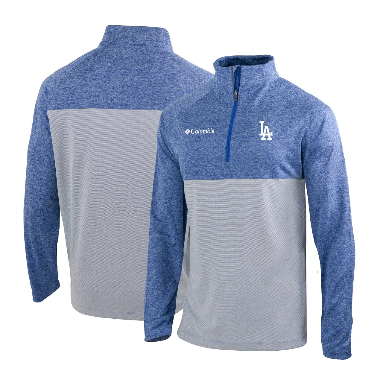 Men's Los Angeles Dodgers Columbia Royal Omni-Wick Rockin' It Quarter-Zip Pullover Jacket