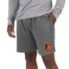 Men's Baltimore Orioles Concepts Sport Charcoal Trackside Fleece Jam Shorts