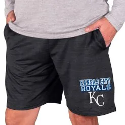 Men's Kansas City Royals Concepts Sport Charcoal Bullseye Knit Jam Shorts