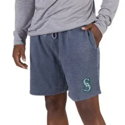 Men's Seattle Mariners Concepts Sport Navy Trackside Fleece Jam Shorts
