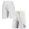 Men's Los Angeles Dodgers Concepts Sport Oatmeal Mainstream Logo Terry Tri-Blend Shorts