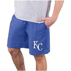 Men's Kansas City Royals Concepts Sport Royal Quest Knit Jam Shorts