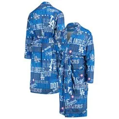 Men's Los Angeles Dodgers Concepts Sport Royal Ensemble Microfleece Robe